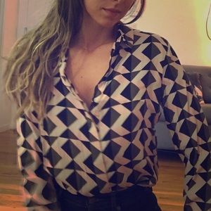 Topshop Retro pattern shirt